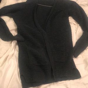 Hunter green cardigan with pockets